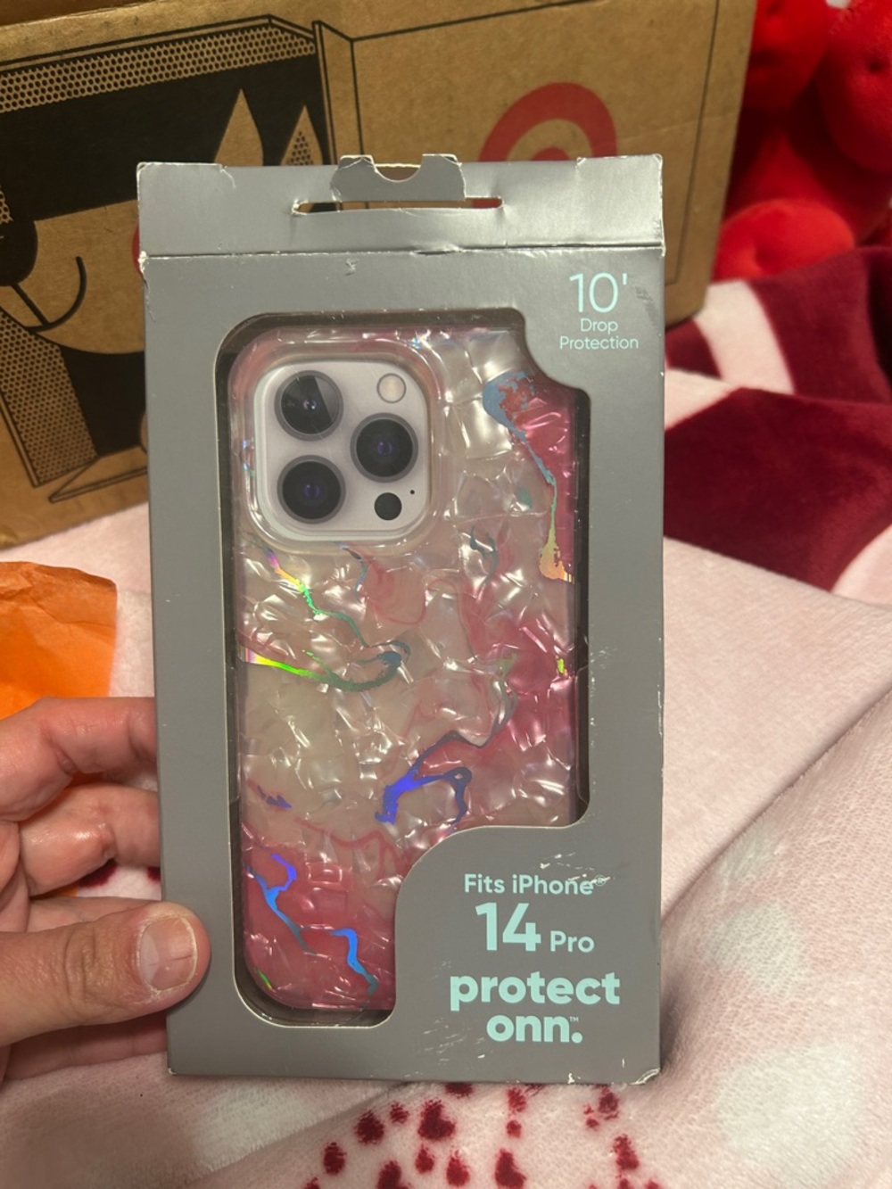On Running Pink Iridescent Pearl iPhone 14 Pro Case